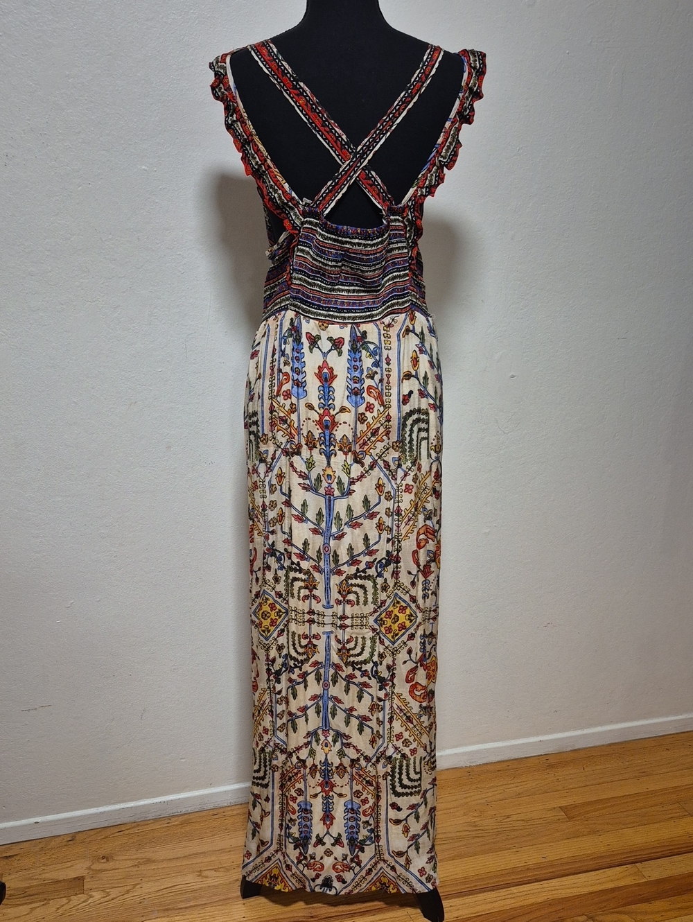 Anthropologie Valerie Embroidered Maxi Dress Sz 16 Excellent Condition - Picture 7 of 15